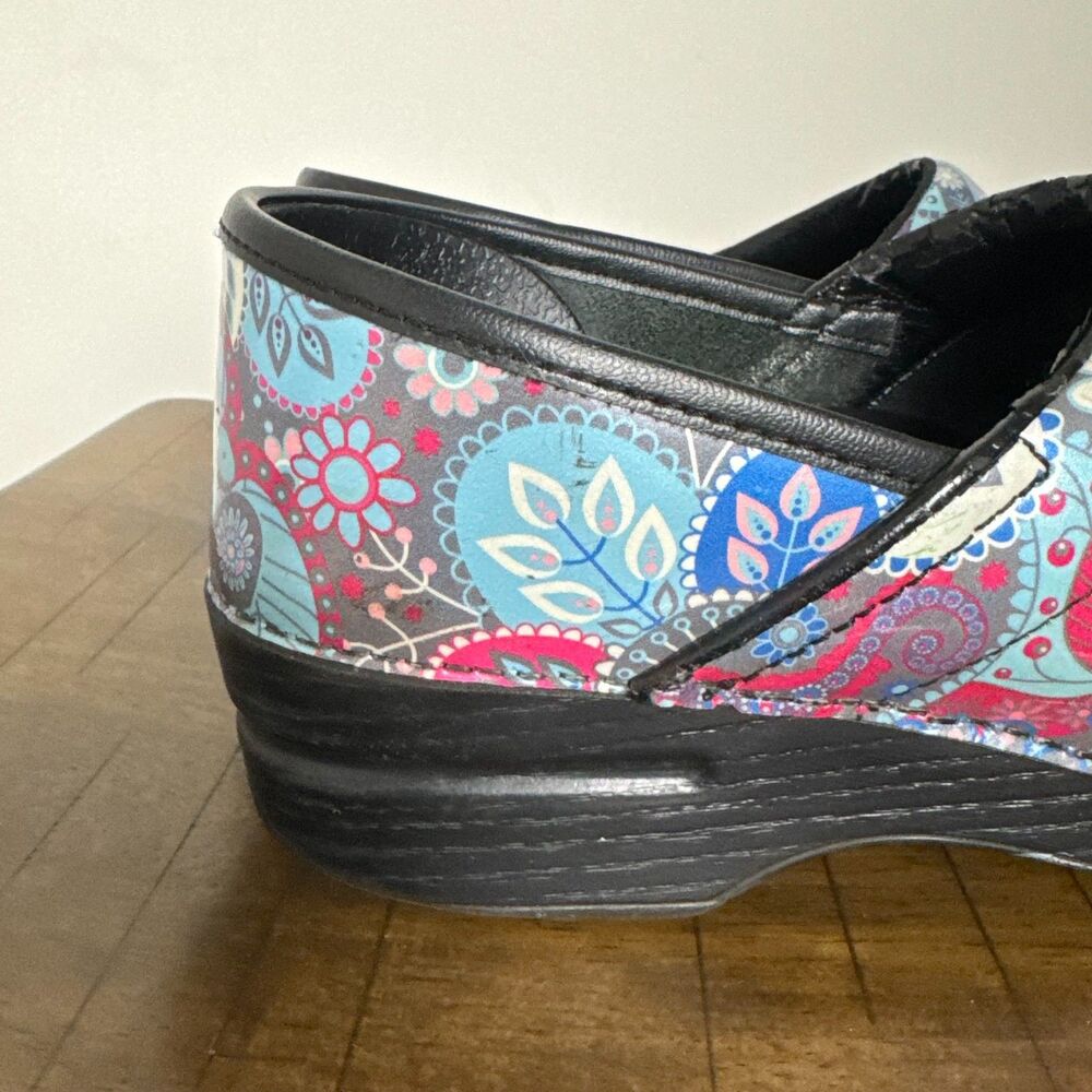Dansko Paisley Floral Professional Clogs Nursing Shoes EU 39 US 8.5-9 - Picture 5 of 9